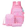 Gelory Hot Sale 4 Colors School Bag Star Full Printing Waterproof Primary School Backpack 3pcs Set For Girls Kids Bookbag