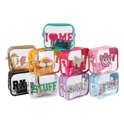 Keymay 2023 Fashion Women Clear Stadium Bag  Wholesale Custom Travel Messenger Bag with Pvc Clear Crossbody Bag Transparent