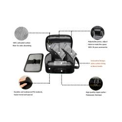 Activated Bamboo Charcoal Air Purifying carbon lining Odor remove control  smell proof bag pouch for smoking