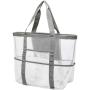 Gelory 9 Pockets Lightweight Transparent Mesh Beach Bag Large Capacity Tote Bag For Summer Poor Travel