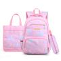 New schoolbag for primary school girls Hot Pink Color Bags Book Bag Fashion Design Backpack Set