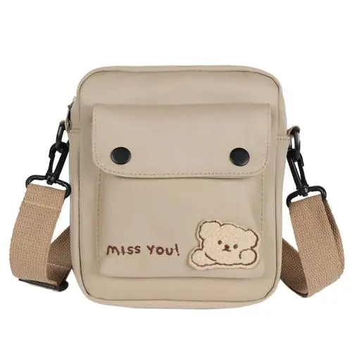 Wholesale Waterproof Nylon Ladies Sling Shoulder Bags Custom Women Messenger Crossbody Bag