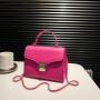 Fashion Fashion Women's Bag Versatile Stone Pattern Portable Small Square Bag Casual Chain Solid Color Buckle Shoulder Bag