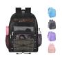 GELORY Customized Outdoor Sports Travel Mesh Backpack Schoolbags College Students See Through Mesh Backpack