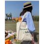 ZR404 Customizable Canvas Bag Women's Printed One Shoulder Handheld Shopping Environmental Protection Bag