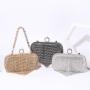 China rhinestone tassel dinner purse evening wedding handbags metal chain  evening clutch bags for women sac tendance 2024