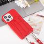 Capa De Celular Telefone Custom Genuine Leather Crossbody Phone Cover Case With Card Slots And Wrist Strap For Iphone 13 Pro