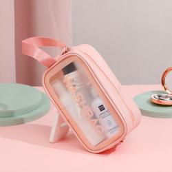 KBW118 Hot Selling Portable Waterproof Cosmetic Bag with Large Capacity PU Transparent Travel Storage Bag For Women