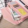 HR145 Women's Artificial Leather Lovely Wallet Clip Fashion Versatile Long Zipper Purse Wedding Birthday Metal Women's Handbag