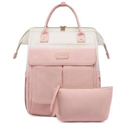 LOVEVOOK Fashion Business Computer Daypack with Charging Port Organizer Pouch 15.6 17 Inch Work Travel Laptop Backpack for Women