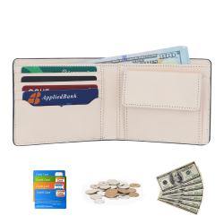Wholesale Men's Leather Wallet With Coin Pocket Flip Up ID Window RFID Blocking Slim Bifold Credit Card Front Pocket Wallet