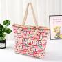 Fashion Letter Printing Designer Handbag Wholesale Canvas Overnight Bag For Women Cotton String Large Capacity Bolsas Para Mujer