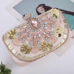 Fashion Square Box Sequins Decoration Women Evening Bags Beaded Clutches Purse Banquet Bag Wedding Clutch Bag