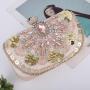 Fashion Square Box Sequins Decoration Women Evening Bags Beaded Clutches Purse Banquet Bag Wedding Clutch Bag