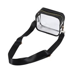 Wholesale Custom Portable Waterproof Sport Game Plain Black Messenger Bag Men Messenger Bags Clear Crossbody Bags Stadium
