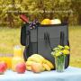 6 Bottle Wine Carrier Insulated Leakproof Padded Wine Cooler Carrying Tote Bag for Travel Camping and Picnic