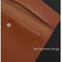 HR159 Customized LOGO A4 File PVC Leather Storage Bag Enterprise Contract Bill Data Bag Snap Soft Wear-resistant Information Bag