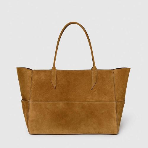 Top Quality Genuine Leather Suede Handbags For Women Luxury Large Capacity Tote Bag
