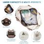 LOVEVOOK High quality 2pcs/set Travel Duffel Bag for Women Waterproof Large stylish weekender duffle Bag with Toiletry Pouch