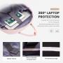 LOVEVOOK Multiple Pockets Casual 15.6" 17" Oxford Laptop Backpacks Water Resistant College School Book bag Women Travel Backpack