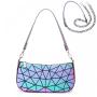 LOVEVOOK custom hot sale small PU shoulder Bags Holographic Reflective Crossbody Bag Wallet geometric luminous women purses