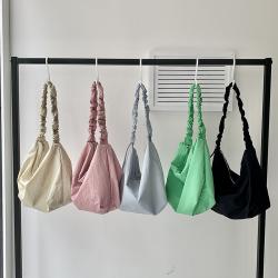Pleated Canvas Tote Bag Plain Soft Handbag Manufacturer Customize Fashion Casual Taschen CY130