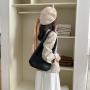 Custom Soft PU leather large shoulder bags for women logo plain ladies fashion handbags casual big hand bag ladies sling bag