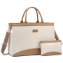 LOVEVOOK High quality 2pcs/set laptop handbag for Women Waterproof Large stylish Canvas PU Leather Work Tote fashion laptop bag