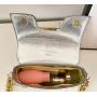 ZR422 Women's PU Solid Small Square Bag Girls Fashion Simple Shoulder Bag Female Chain Underarm Bag New Shopping Gift