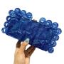 New Fashion Circle Ladies Clutches Wedding Hand Bag Bridal Handbag Metal Chain Ring Designer Acrylic Clutch Evening Bags