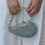 2024 Custom Party Glitter PU Leather Purse Handbag For Women Ladies Evening Bag