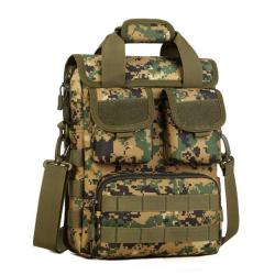 Unisex Tactical Reconnaissance Bag A4 Commuting Shoulder Crossbody Handbag for Men and Women with Durable Zipper Closure