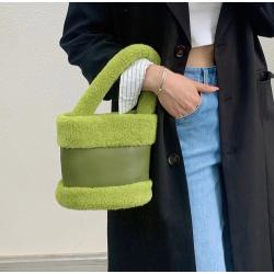 Soft Plush Ladies Designer Bags Bucket Type Womens Purses And Handbags Magnetic Button Bag Women Bag Handbag CY74317