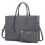 LOVEVOOK 2pcs Custom logo 15.6 In Portable Waterproof PU leather Laptop Tote bag Work Bag for Women Handbag Computer Briefcase