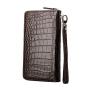 Custom 2023 Luxury Classic Real Genuine Crocodile Croco Skin Leather Unisex Zipper Long Organizer Clutch Wristlet Wallet Men