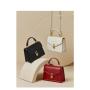 Trendy fashion ruby red genuine leather sling shoulder bags for women's handbags ladies luxury shoulder leather bags wholesale