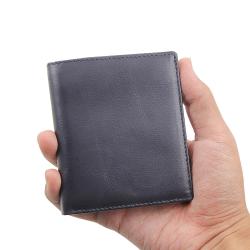 Italian cowhide leather nice leather front pocket wallets slim card holder wallets with pull tab
