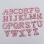 Keymay 4.5cm Height Rhinestone Full Set Alphabet Self Adhelsive Embroidery Pearl Letter Patches DIY Sticker Patch