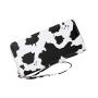 2024 Summer Korean Version Women's Cross-Border Hand Bag Multi-Compartment Long Horizontal Open Contrast Milk Cow Pattern