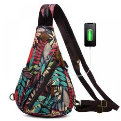LOVEVOOK hot sale Sling Bag Canvas Crossbody Backpack men Shoulder  Casual Daypacks chest bags Travel Backpacks