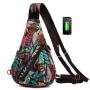 LOVEVOOK hot sale Sling Bag Canvas Crossbody Backpack men Shoulder  Casual Daypacks chest bags Travel Backpacks