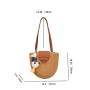 Half Round Women'S New Single Shoulder Cotton Yarn Braided Bag Airgrass Braided Holiday Beach Bag
