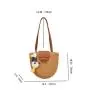 Half Round Women'S New Single Shoulder Cotton Yarn Braided Bag Airgrass Braided Holiday Beach Bag