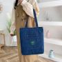 Eco-Friendly Recycled Canvas Tote Bag Custom Logo Designer Women's Denim Shoulder Bag