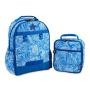 Custom Cloud Printing Women Casual Daypack Fits 15" Laptop Bookbag with Lunch Tote Bag Personalized Backpack and Lunch Bag Set
