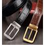 2022 custom popular leather men belt alloy pin buckle belt genuine leather belt for men