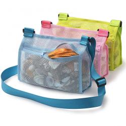 Wholesale Fashionable Customized Durable Holding Seashell Mesh Beach Crossbody Bag For Kids