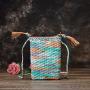 Hand Woven Genuine Leather Phone Pouch Bag Shoulder Bag for Women