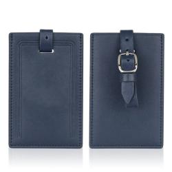 Custom Personalized Logo Travel Vegan Pu Leather Luggage Tag Leather Suitcase Tag