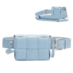Wholesale Stylish Womens Waist Bags Fashion High Quality PU Leather Chest Bag Custom Private Label Vegan Woven Ladies Belt Bags